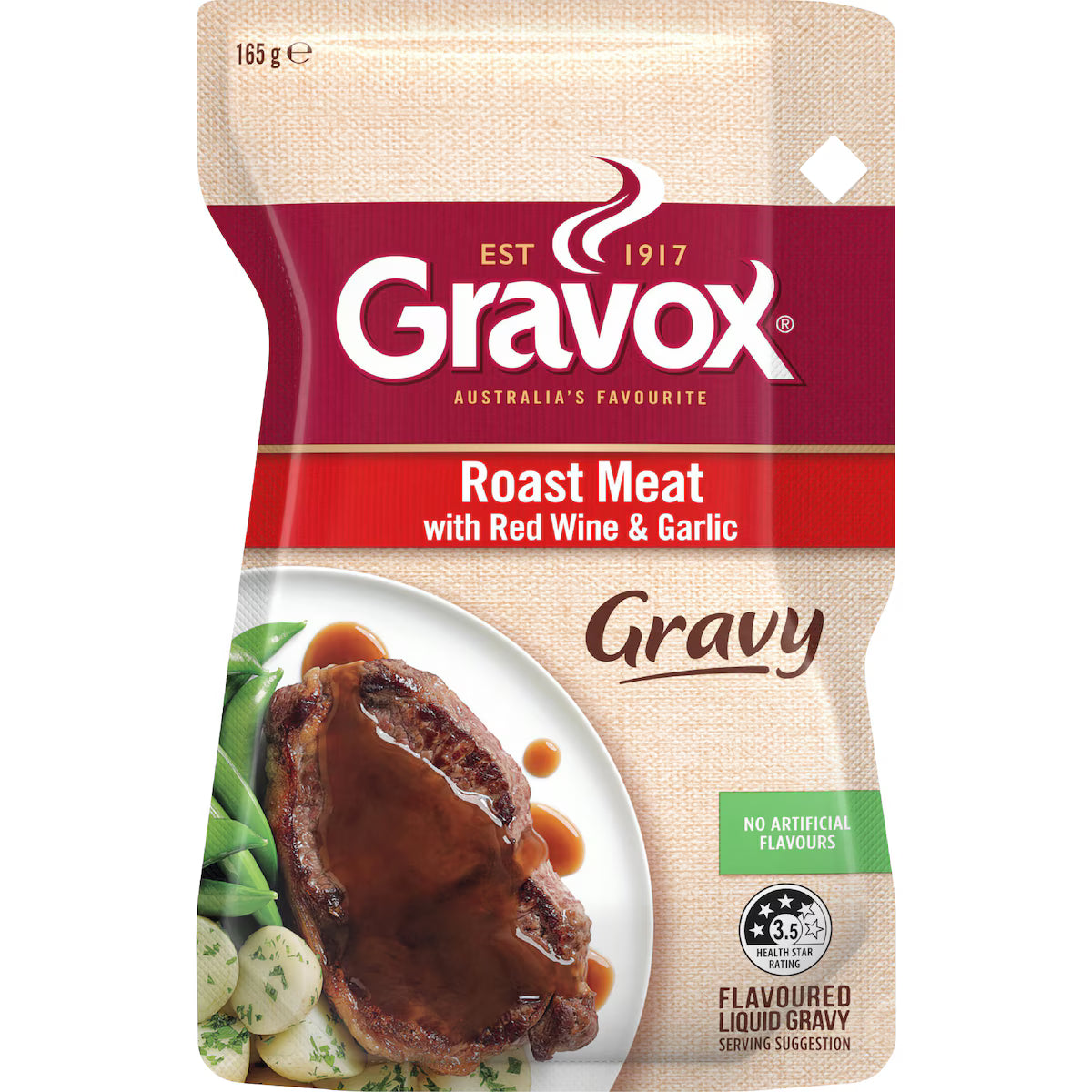 Gravox Roast Meat With Red Wine & Garlic Liquid Gravy Pouch | 165g