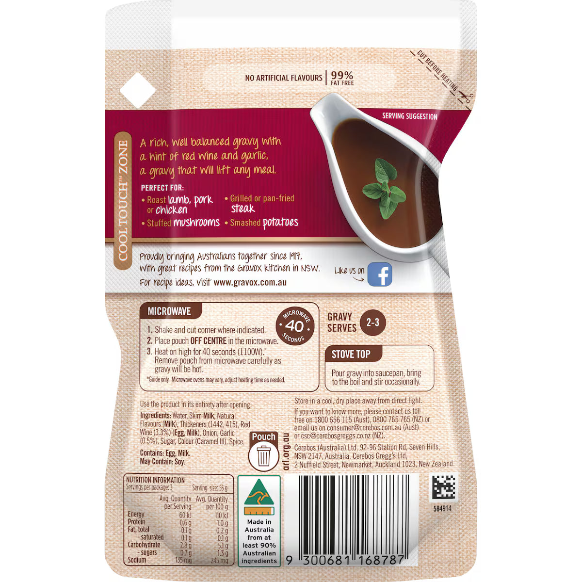 Gravox Roast Meat With Red Wine & Garlic Liquid Gravy Pouch | 165g
