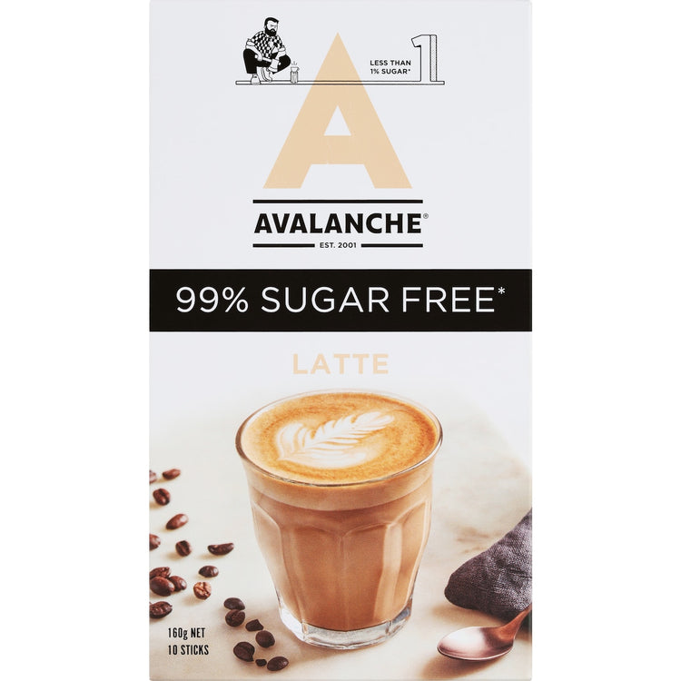 Avalanche 99% Sugar Free Latte 10 pack