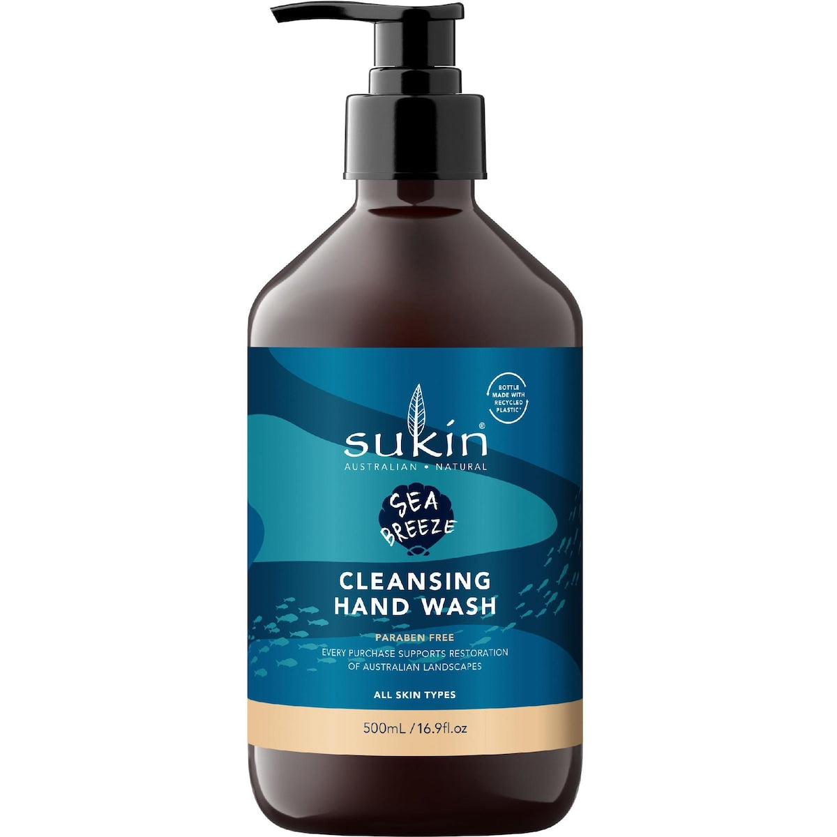 Sukin Cleansing Hand Wash Reef Aid Sea Breeze 500ml