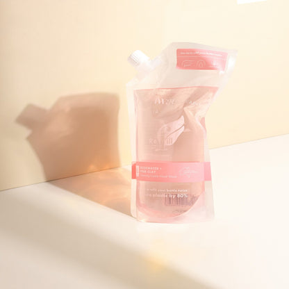 Freshwater Farm Rosewater + Pink Clay Hand Wash Refill Pouch 1l