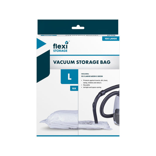 Flexi Storage Vacuum Bags - Large 60x80cm - 10 Pack - Airtight