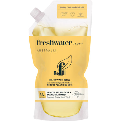 Freshwater Farm Australia Lemon Myrtle Manuka Honey Hand Wash Refill Pouch 1l