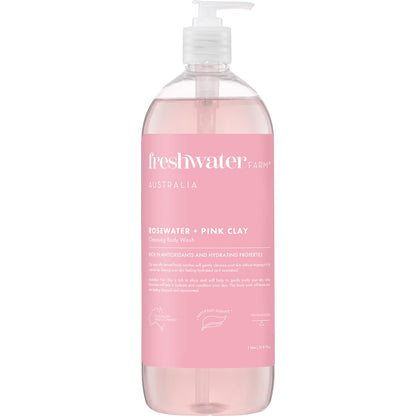 Freshwater Farm Rosewater & Pink Clay Body Wash 1l