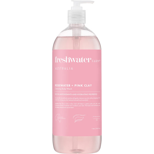 Freshwater Farm Rosewater & Pink Clay Body Wash 1l