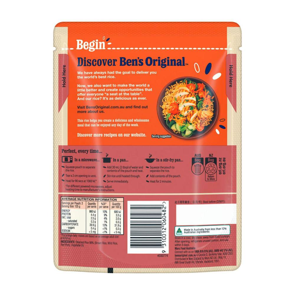 Ben's Original Brown Red And Wild Medley Rice Pouch - 250g