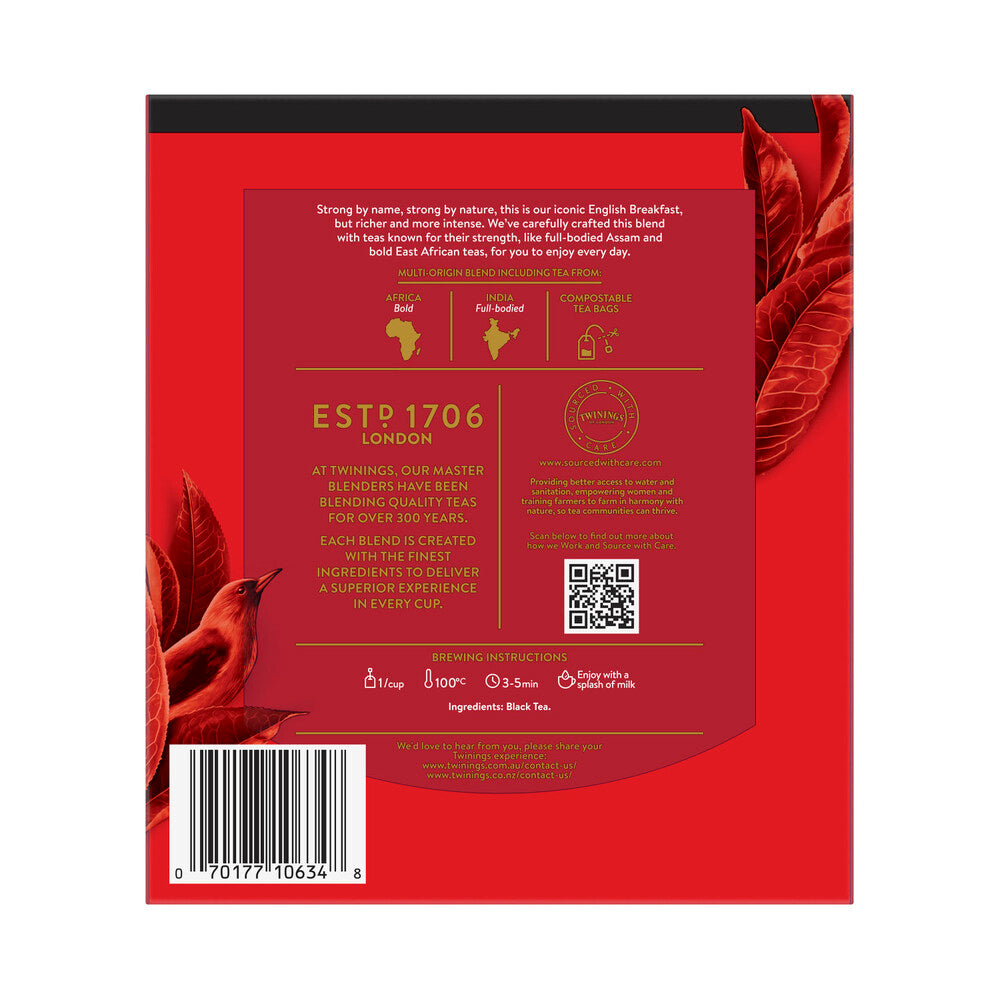 Twinings English Breakfast Extra Strong Tea Bags 80 Pack - 200g