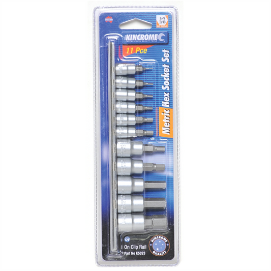 Kincrome Socket Set - 11 Piece - S2 Steel - Heavy Duty Use
