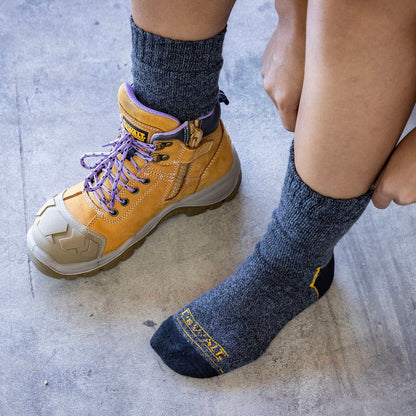 Dewalt Work Cotton Socks - Crew - Size 10-13 - 2 Pack