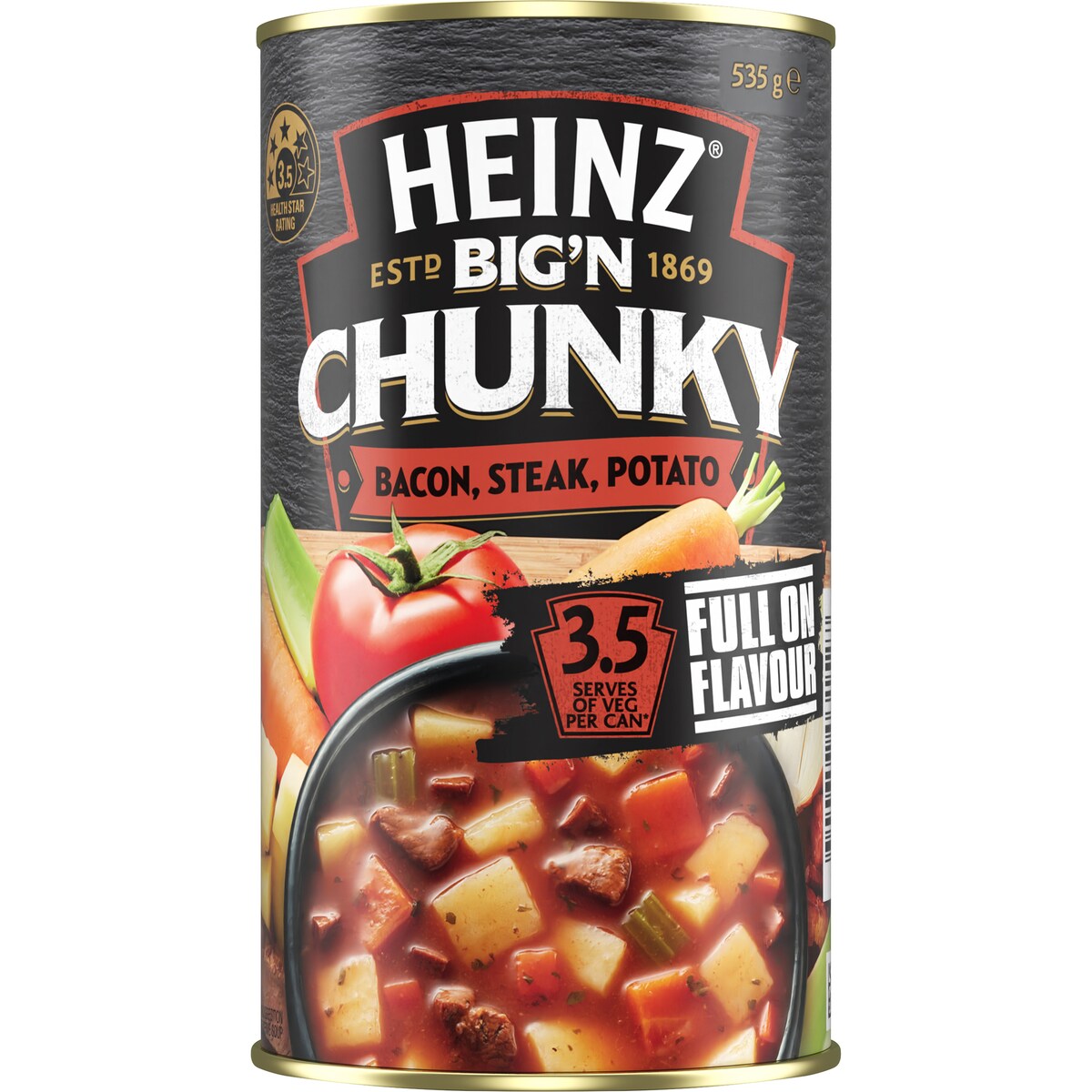Heinz Big N Chunky Bacon, Steak, Potato Soup 535g
