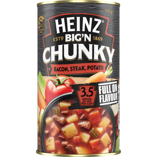 Heinz Big N Chunky Bacon, Steak, Potato Soup 535g