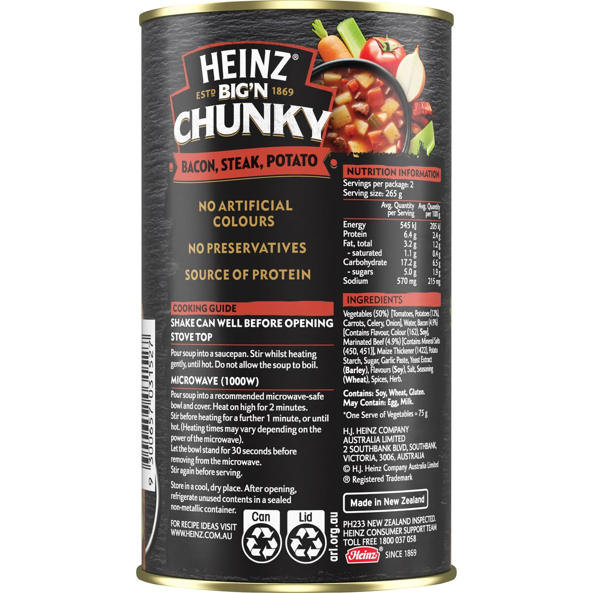 Heinz Big N Chunky Bacon, Steak, Potato Soup 535g