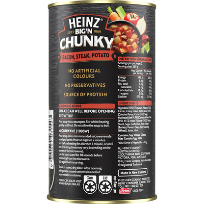 Heinz Big N Chunky Bacon, Steak, Potato Soup 535g