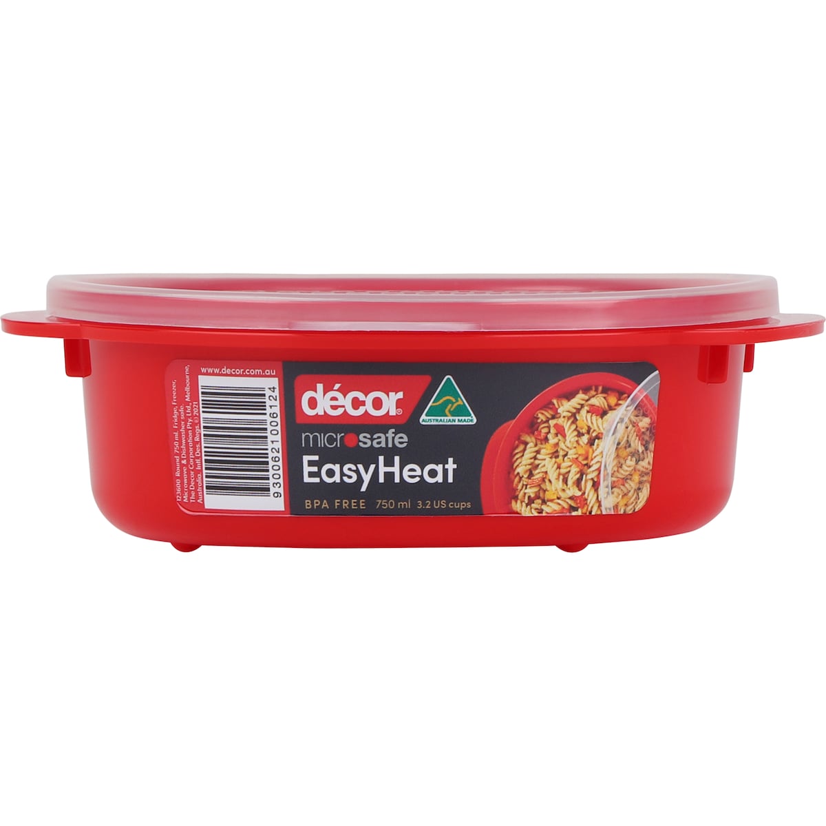Decor Microsafe Easy Heat Round Container 750ml Each