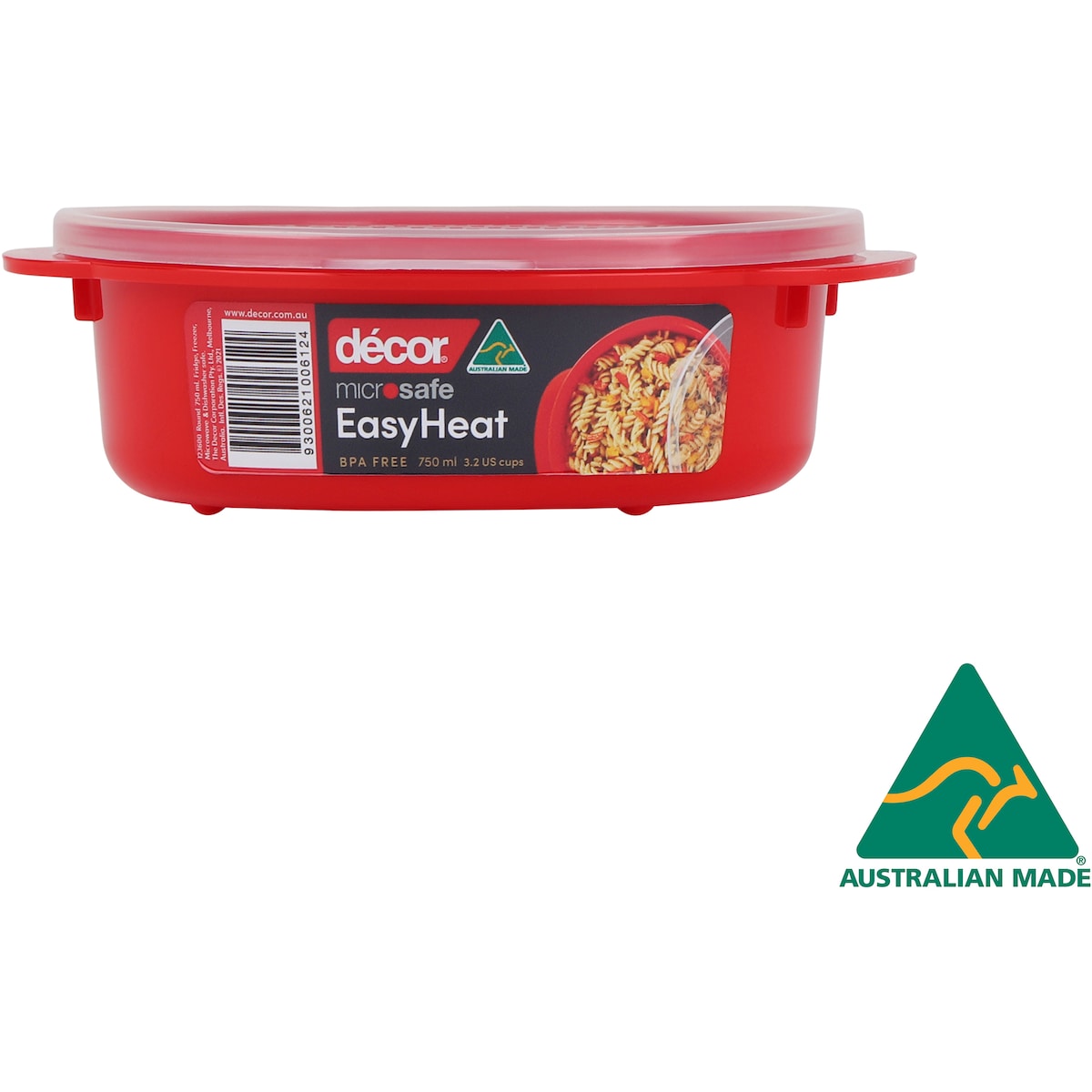 Decor Microsafe Easy Heat Round Container 750ml Each