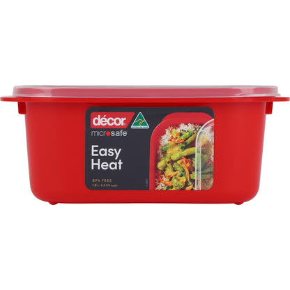 Decor Microsafe Microwavable Oblong Container 1.6l