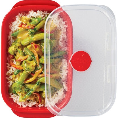 Decor Microsafe Easy Heat Oblong Container 1.6l Each