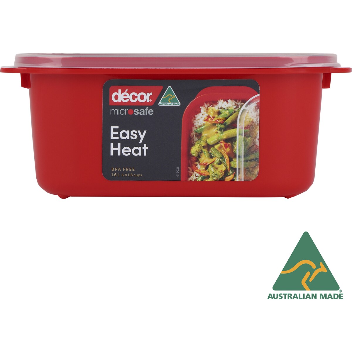 Decor Microsafe Microwavable Oblong Container 1.6l