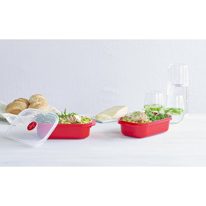 Decor Microsafe Easy Heat Oblong Container 900ml Each