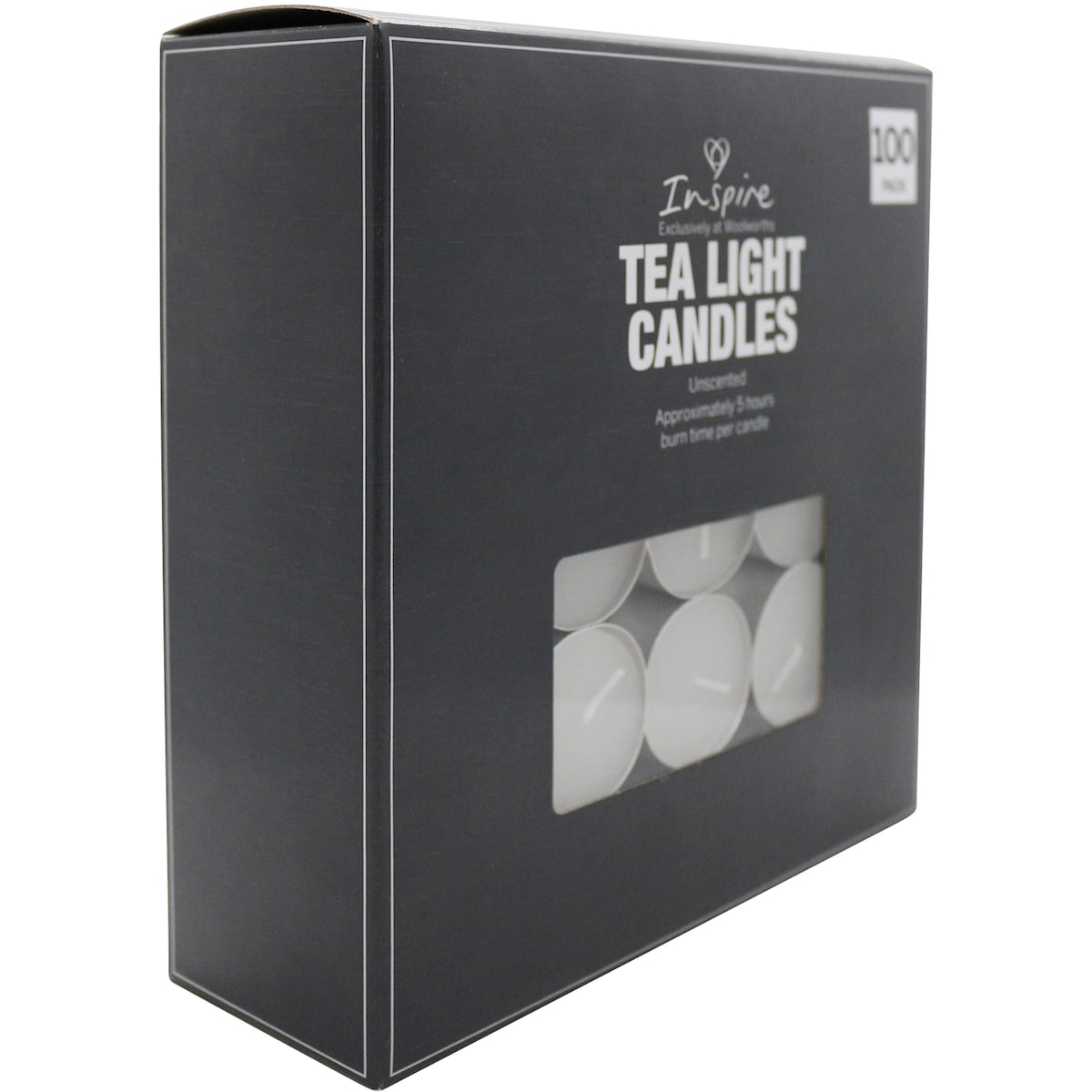 Essentials Tealights Candles 100 Pack