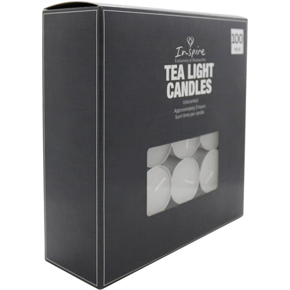 Essentials Tealights Candles 100 Pack