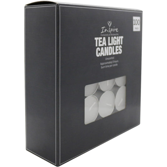 Essentials Tealights Candles 100 Pack