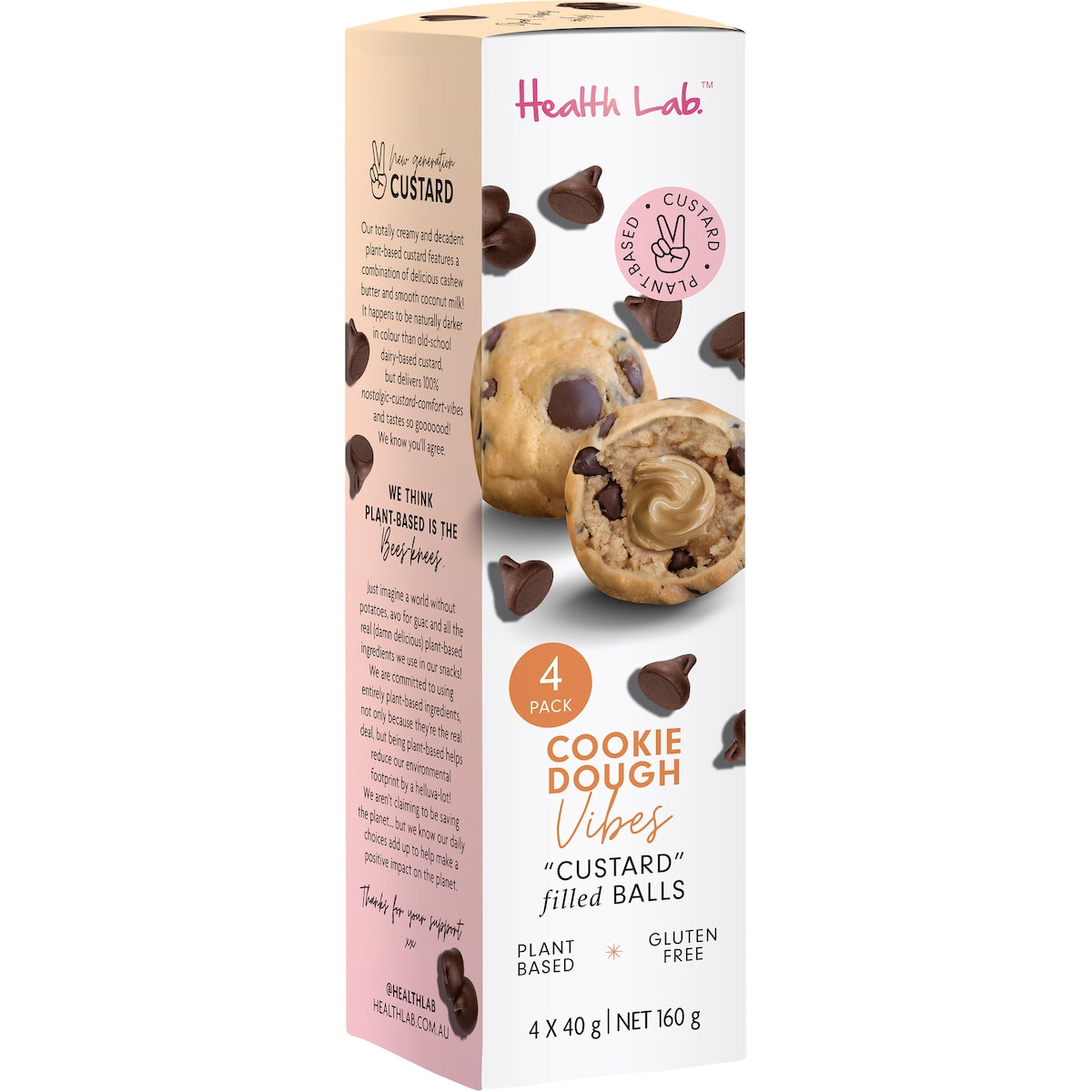 Health Lab Cookie Dough Vibes Custard Filled Balls 4 pack