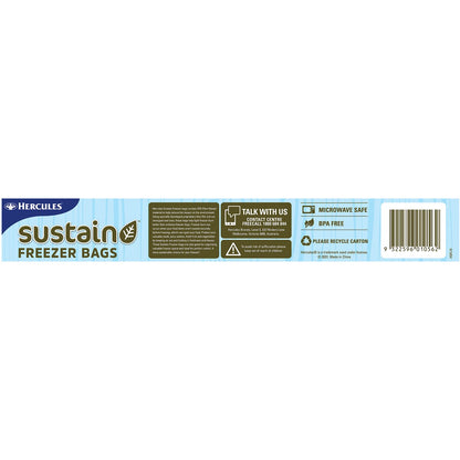 Hercules Sustain Freezer Bags Twin Zip Large 10 Pack