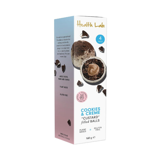 Health Lab Cookies N Crème Custard Filled Balls 4 Pack