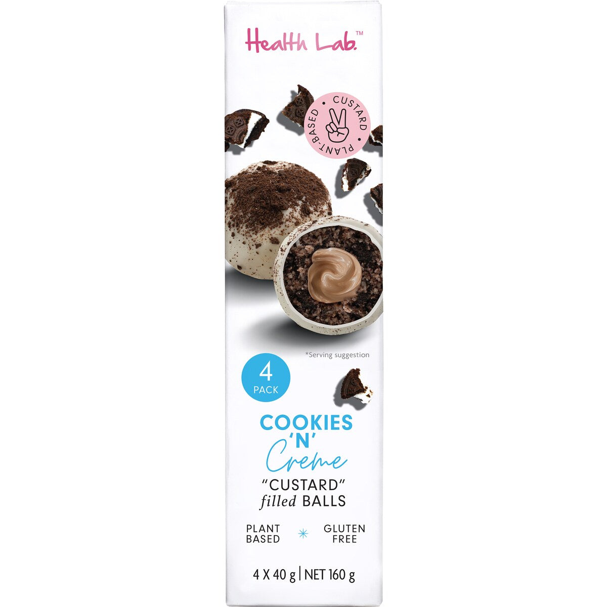 Health Lab Cookies N Crème Custard Filled Balls 4 Pack