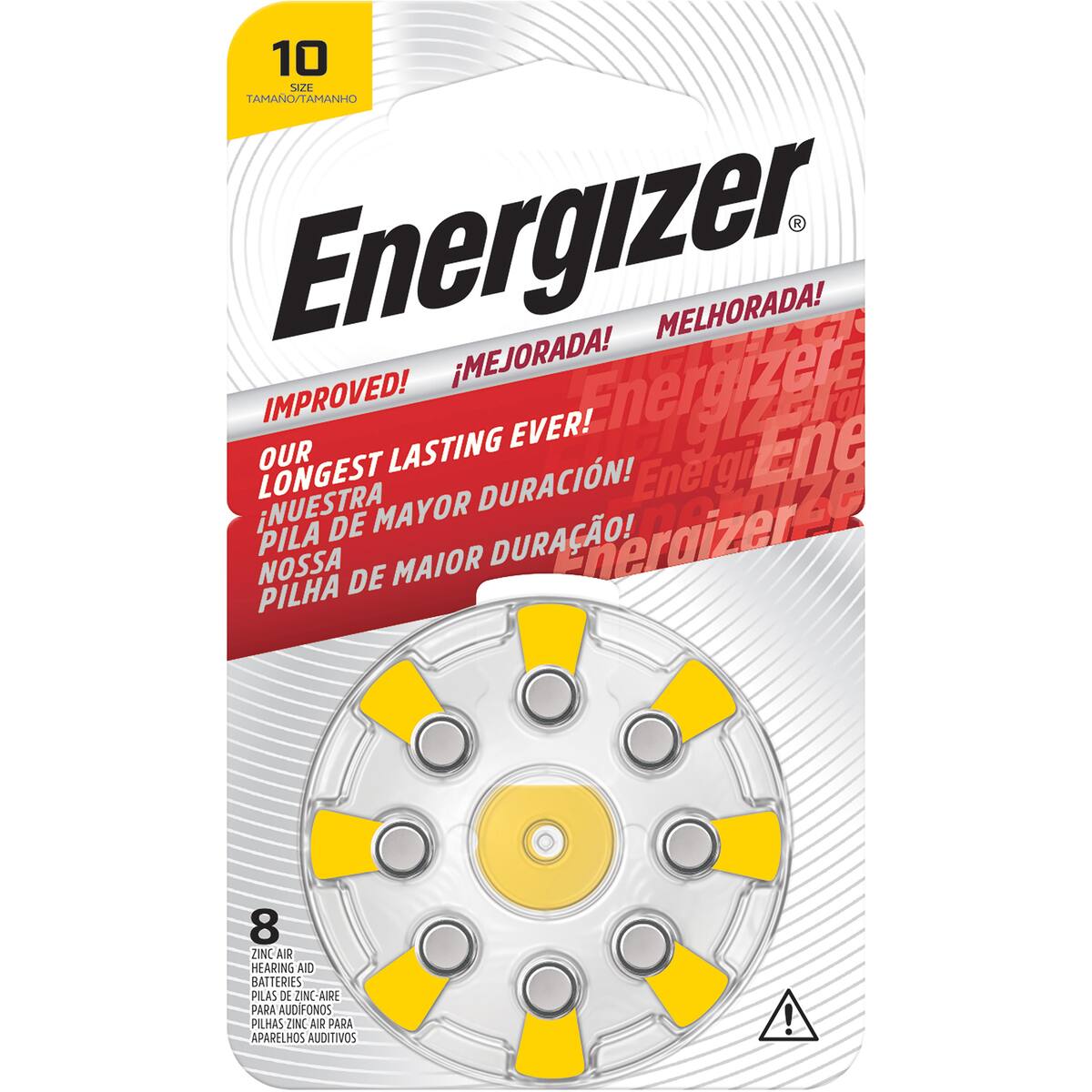Energizer Hearing Aid Batteries Size 10 8 Pack