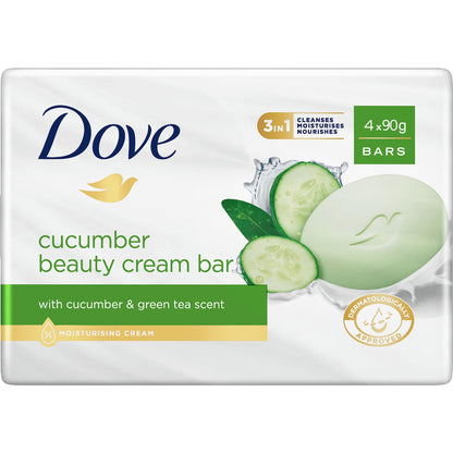 Dove Beauty Cream Bar Cucumber 90g X 4 Pack