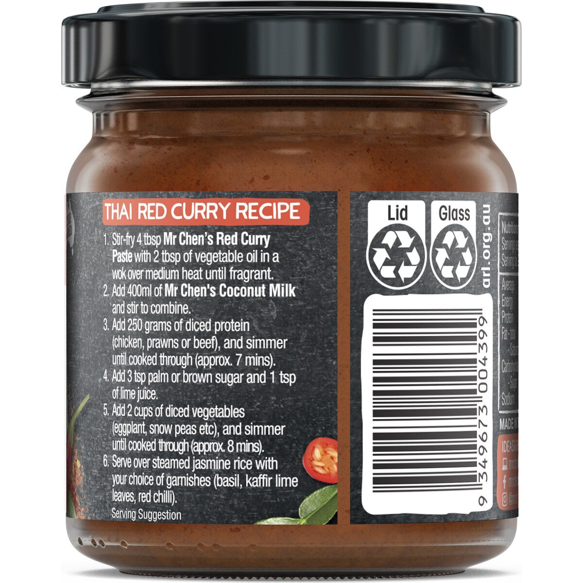 Mr Chens Thai Red Curry Paste 190g