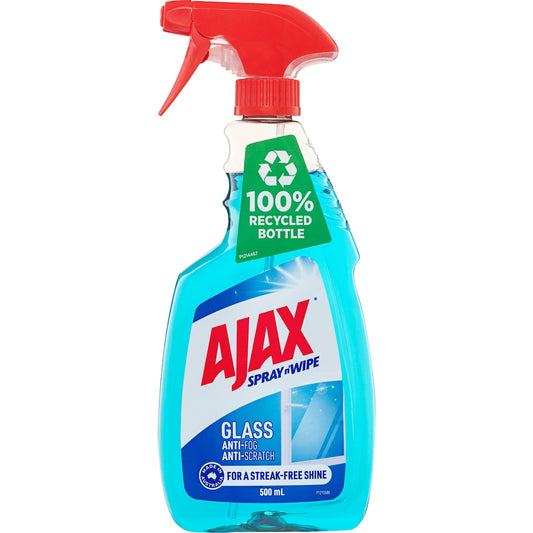 Ajax Spray & Wipe Glass Cleaner Trigger Spray 500ml