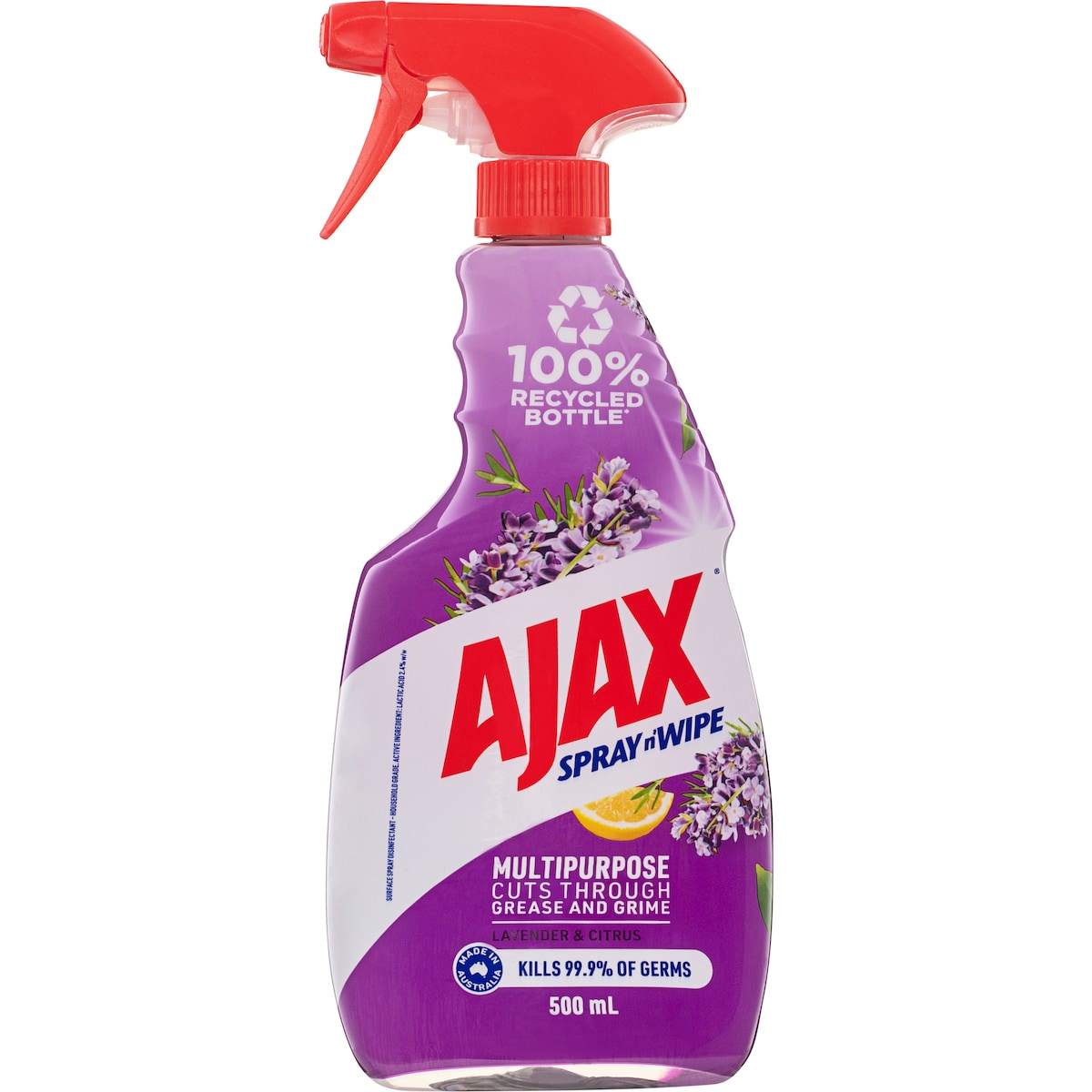 Ajax Spray & Wipe Multipurpose Cleaner Lavender & Citrus 500ml