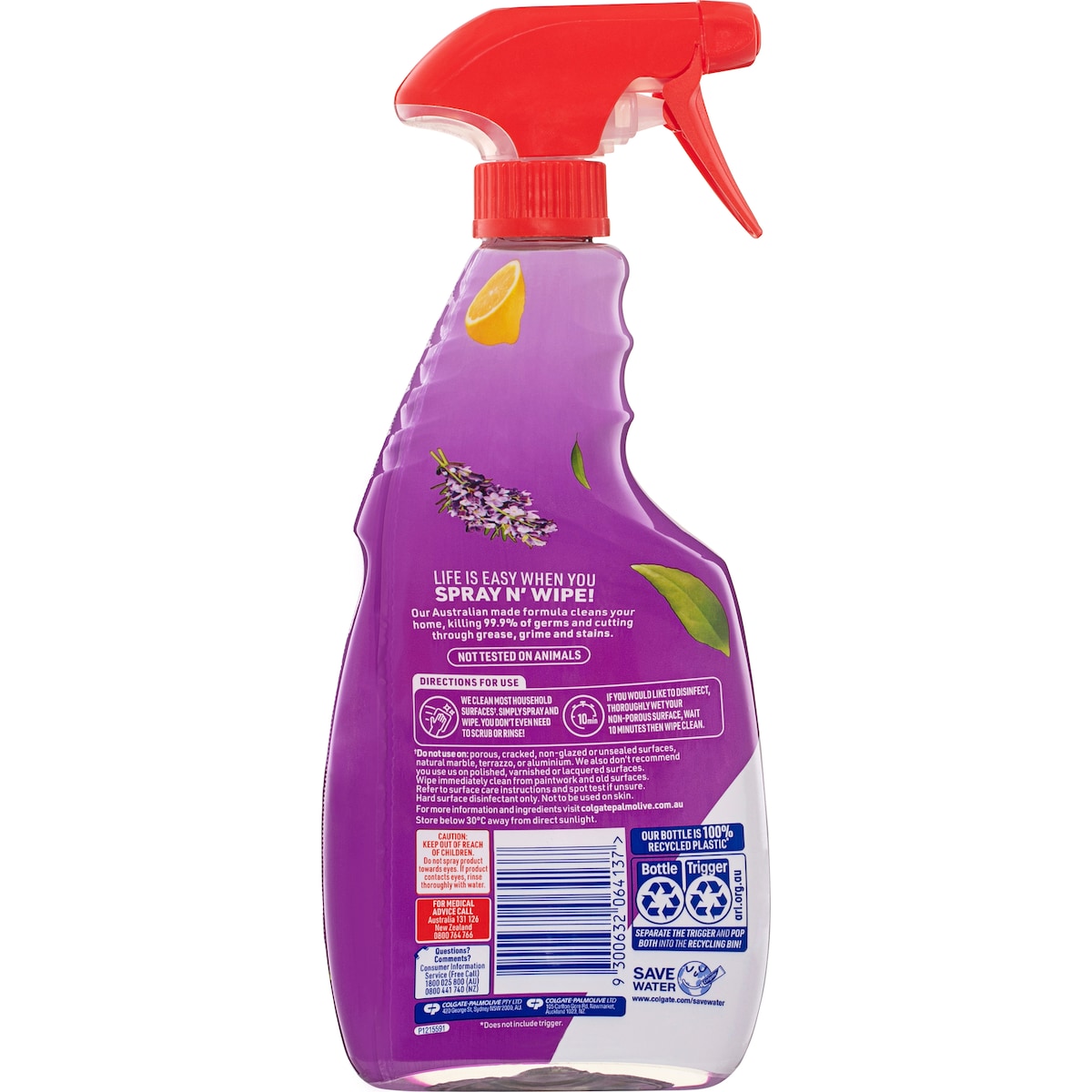 Ajax Spray & Wipe Multipurpose Cleaner Lavender & Citrus 500ml
