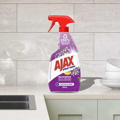 Ajax Spray & Wipe Multipurpose Cleaner Lavender & Citrus 500ml