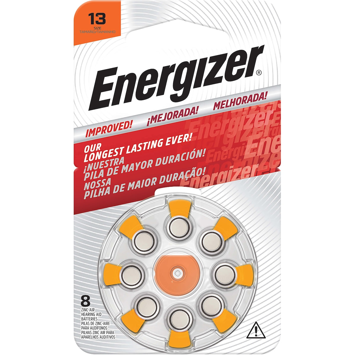 Energizer Hearing Aid Batteries Size 13 8 Pack