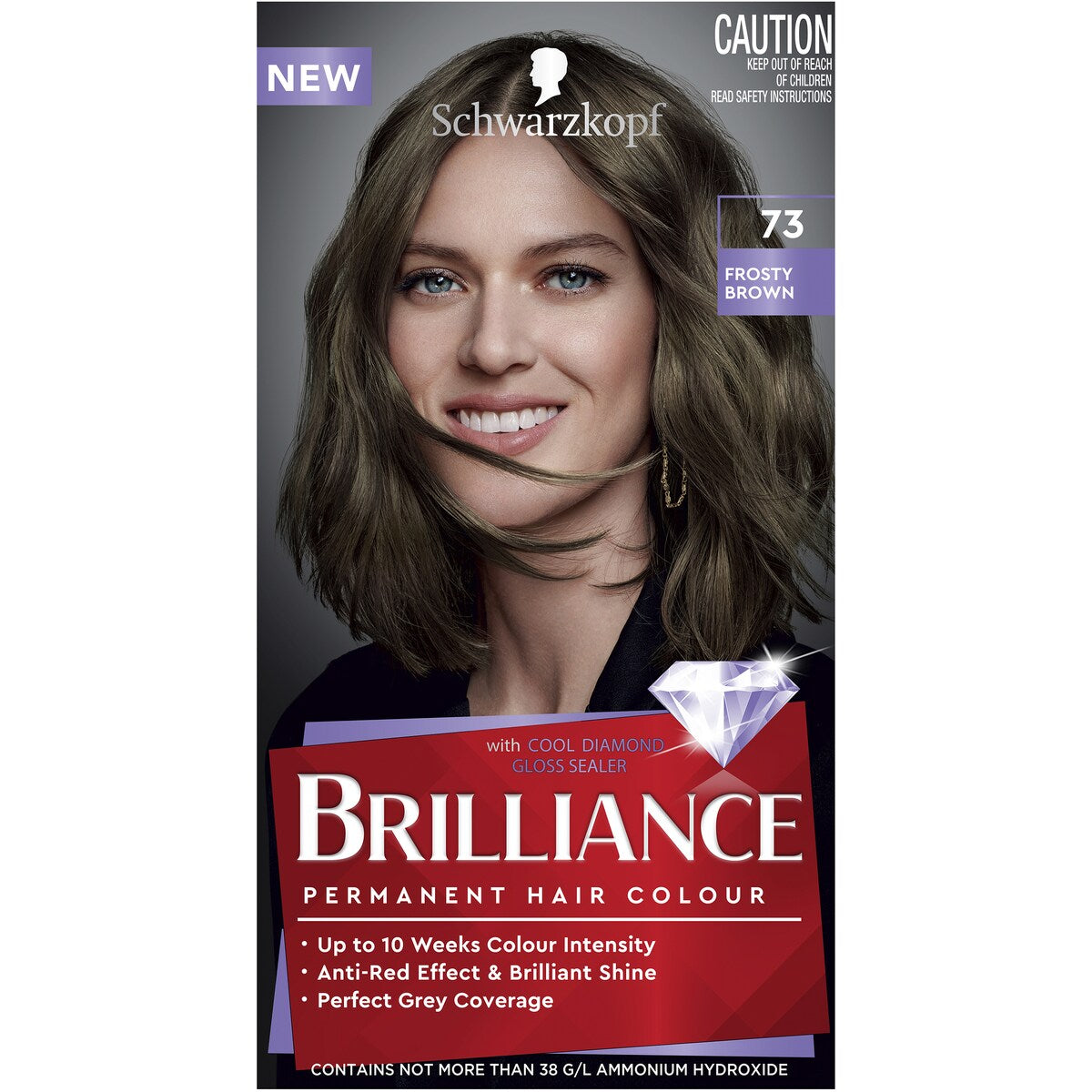 Schwarzkopf Brilliance Brown Hair Dye 73 Frosty Cool Brown Hair Colour each