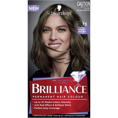 Schwarzkopf Brilliance Brown Hair Dye 73 Frosty Cool Brown Hair Colour each