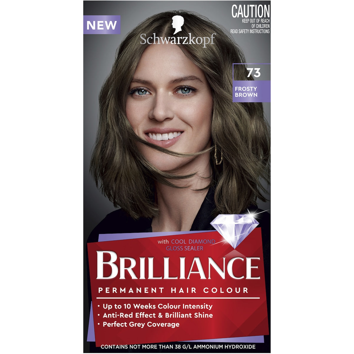 Schwarzkopf Brilliance Permanent Hair Colour Frosty Cool Brown Each