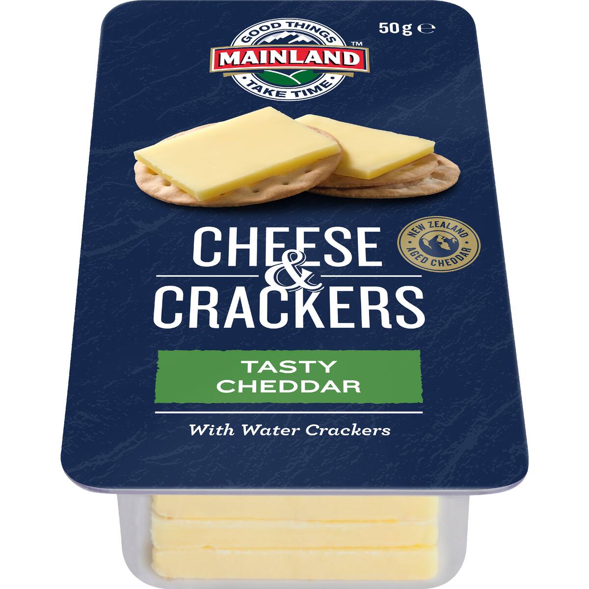 Mainland Cheese Snack With Crackers Tasty Cheddar 50g