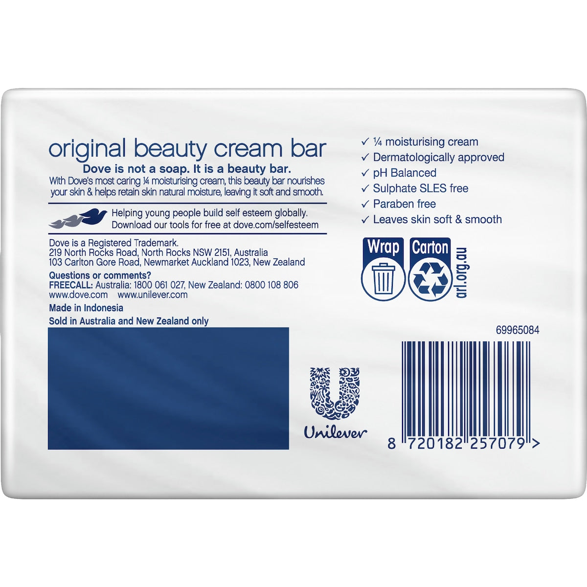 Dove Beauty Bar Original 90g X 4 Pack
