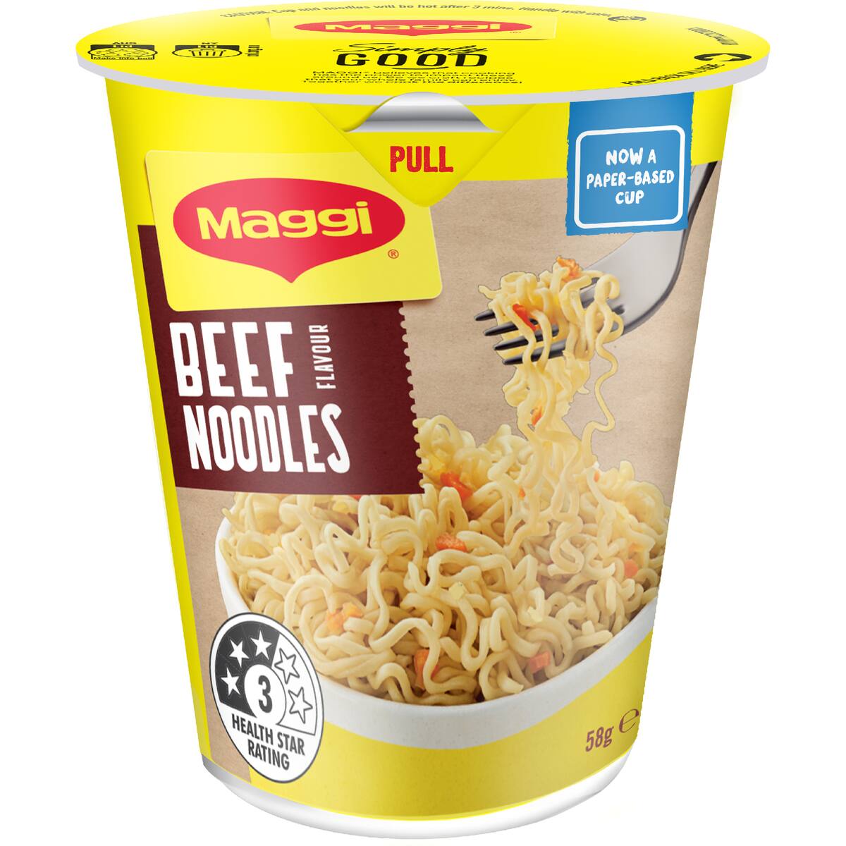 Maggi Beef Flavour Cup Instant Noodles 58g