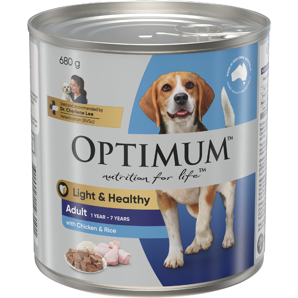 Optimum Adult Chicken & Rice Wet Dog Food 680g