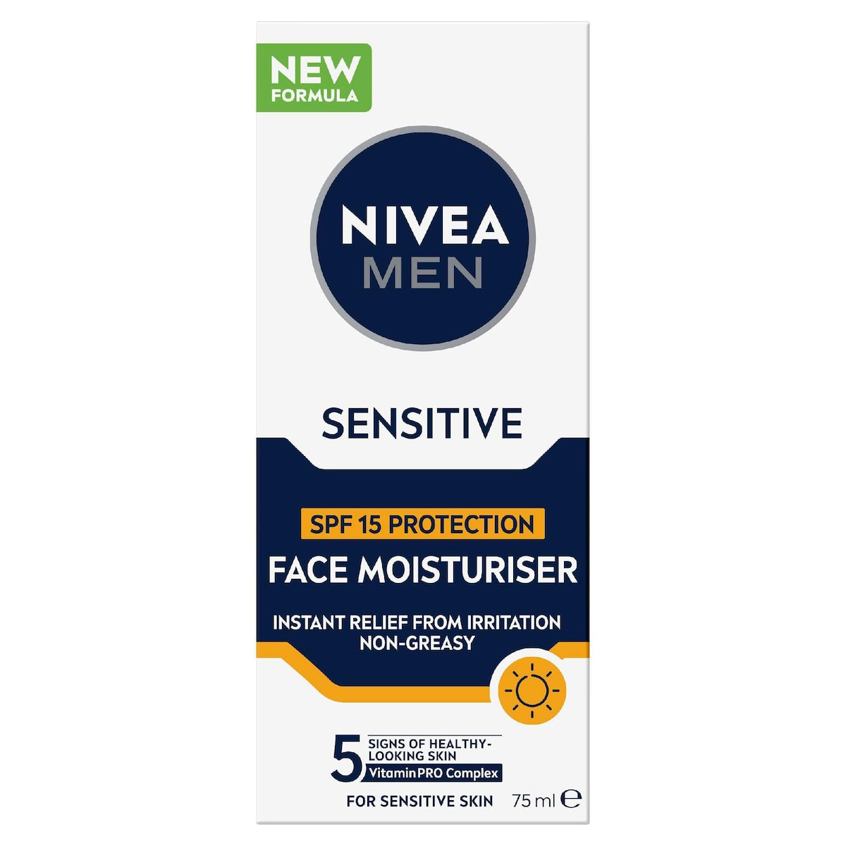 Nivea Men Sensitive Protective Moisturiser Spf 15 75ml