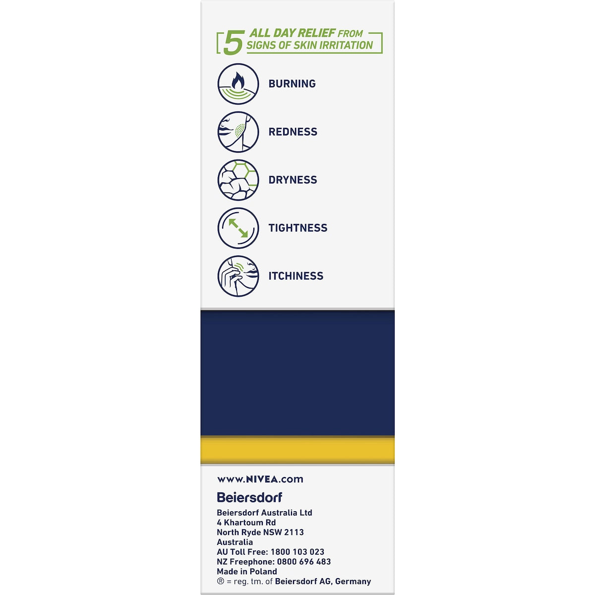 Nivea Men Sensitive Protective Moisturiser Spf 15 75ml