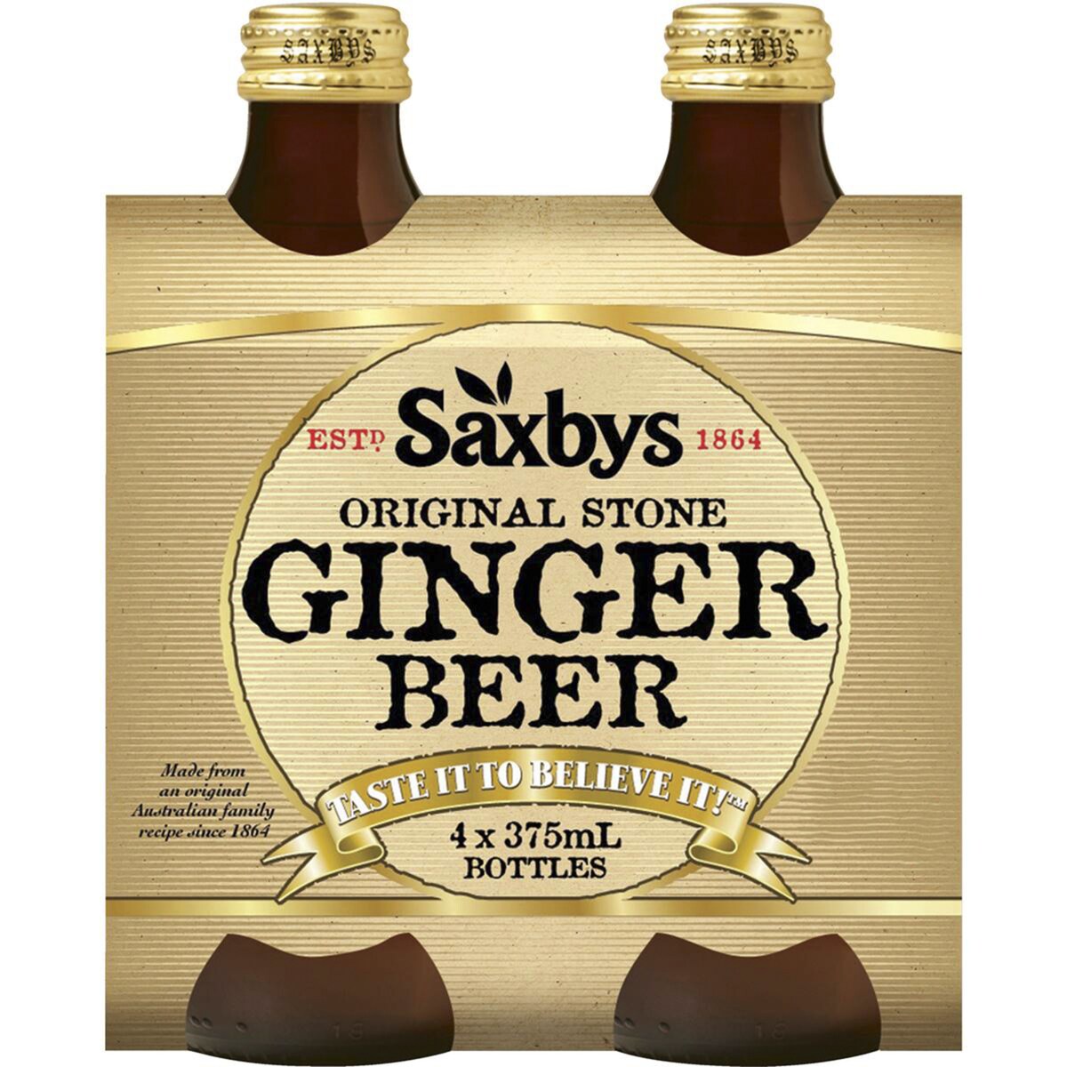 Saxbys Ginger Beer 375ml x4 Pack