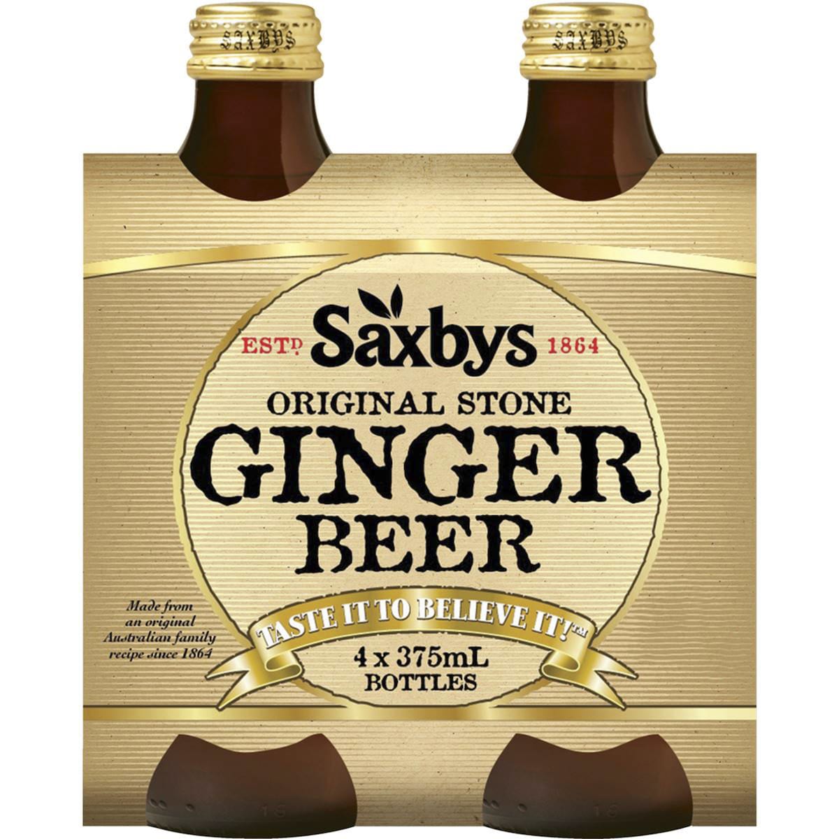 Saxbys Ginger Beer 375ml X 4 Pack