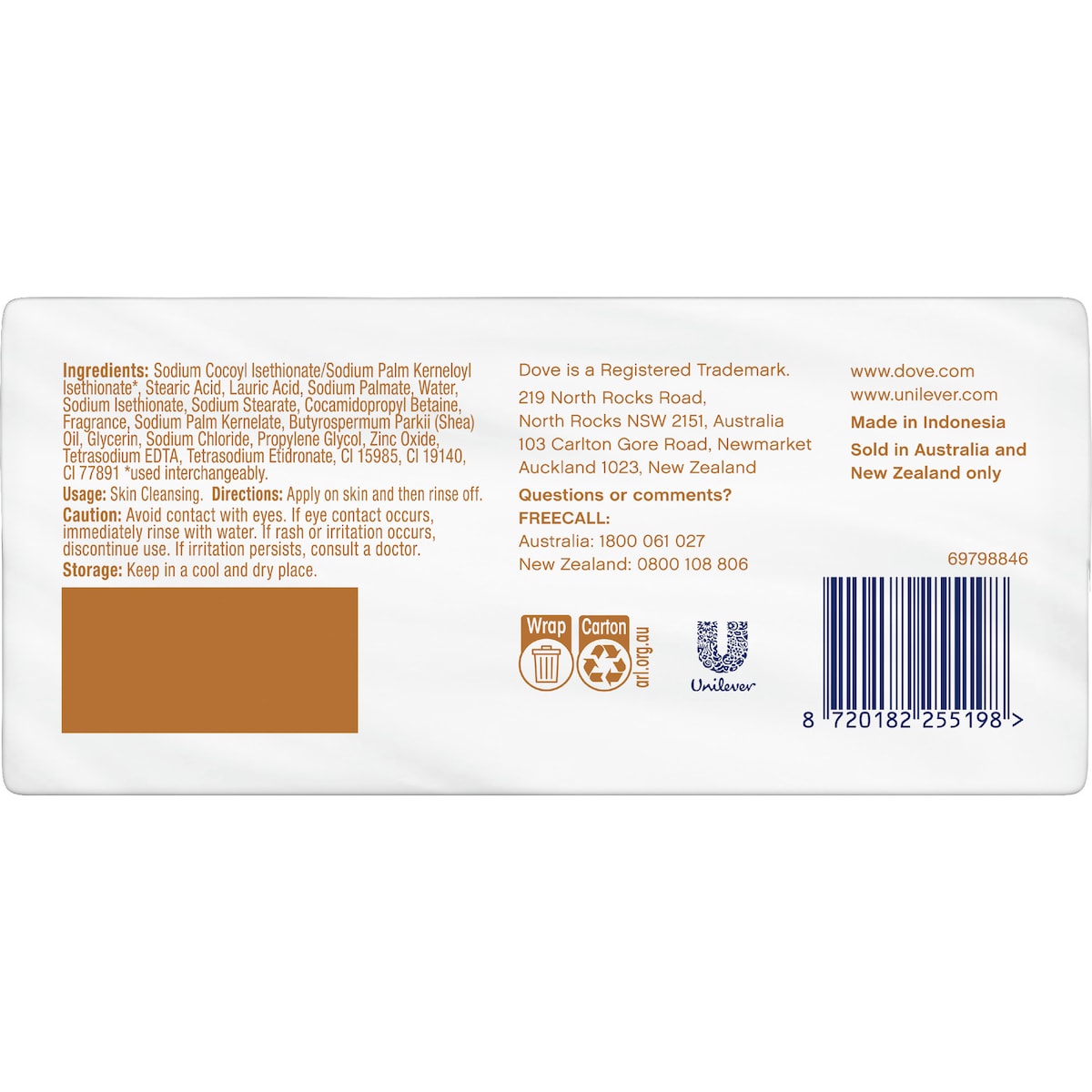 Dove Beauty Bar Shea Butter 90g X 6 Pack